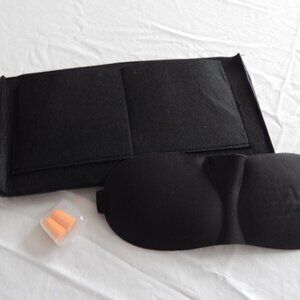 New Without Tags...Black Felt Zippered Pouch..